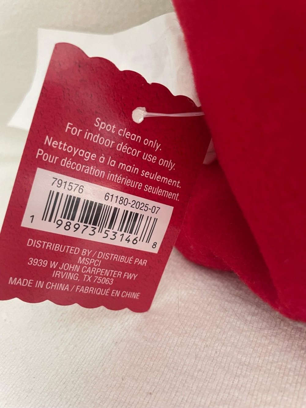 NWT Santa Ashland Red Holiday Pillow Tag - Peppermint Lane - Picture 7 of 8